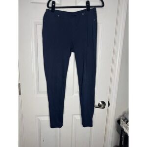 STYLE & CO. Navy Blue Stretchy Pull On Pants Size M Career wear‎ Business Casual